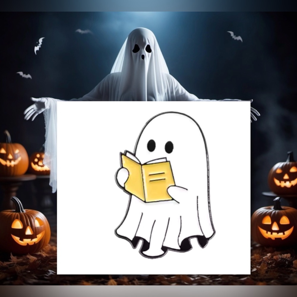 $2👻GHOST PIN ENAMEL METAL👻NEW👻 $2 WITH ANY $10 ORDER OR MORE - Picture 1 of 16